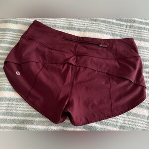 Lululemon Athletica Dark Red Athletic Shorts
